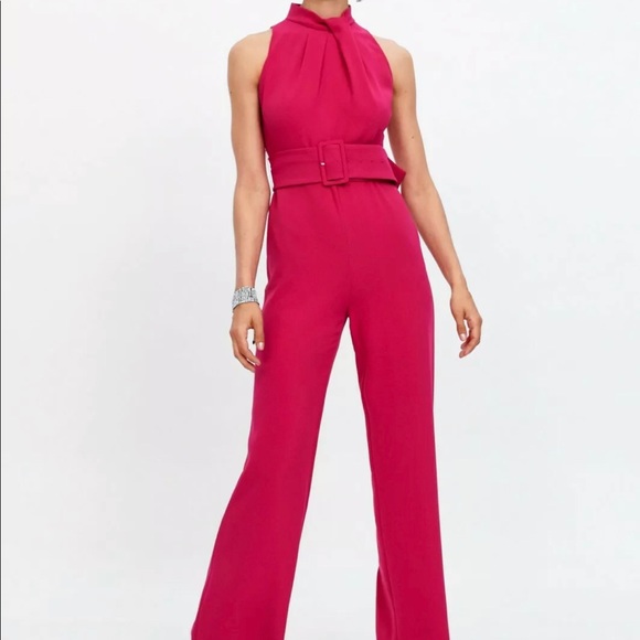 fuchsia jumpsuit zara